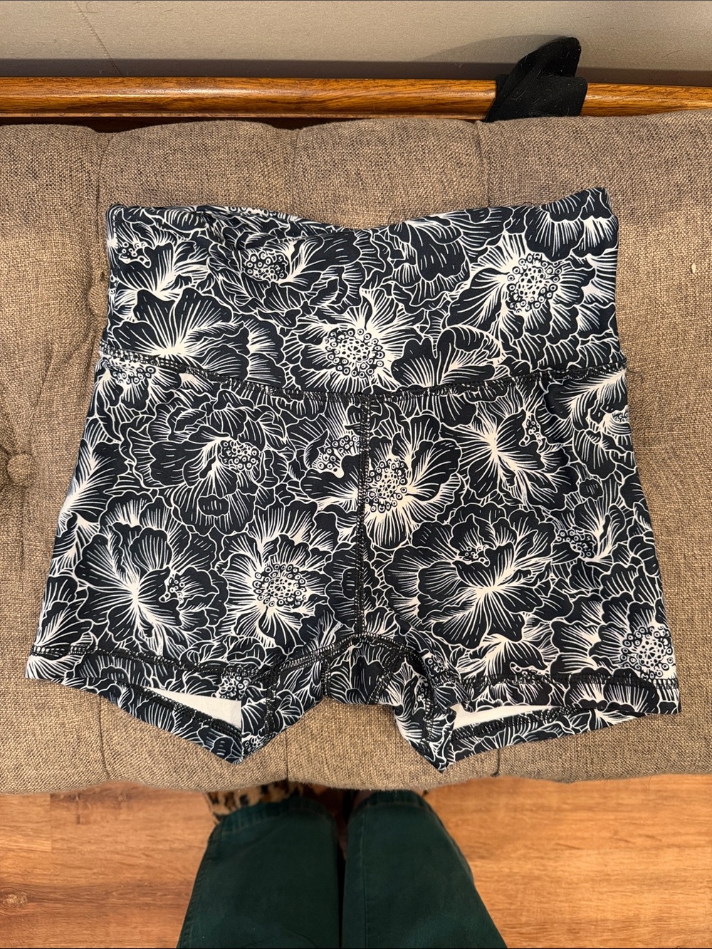 Balance Collection Black & White Floral Bike Shorts